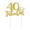 Buy Age Specific Birthday Glitter Cake Topper - 40 & Fabulous sold at Party Expert
