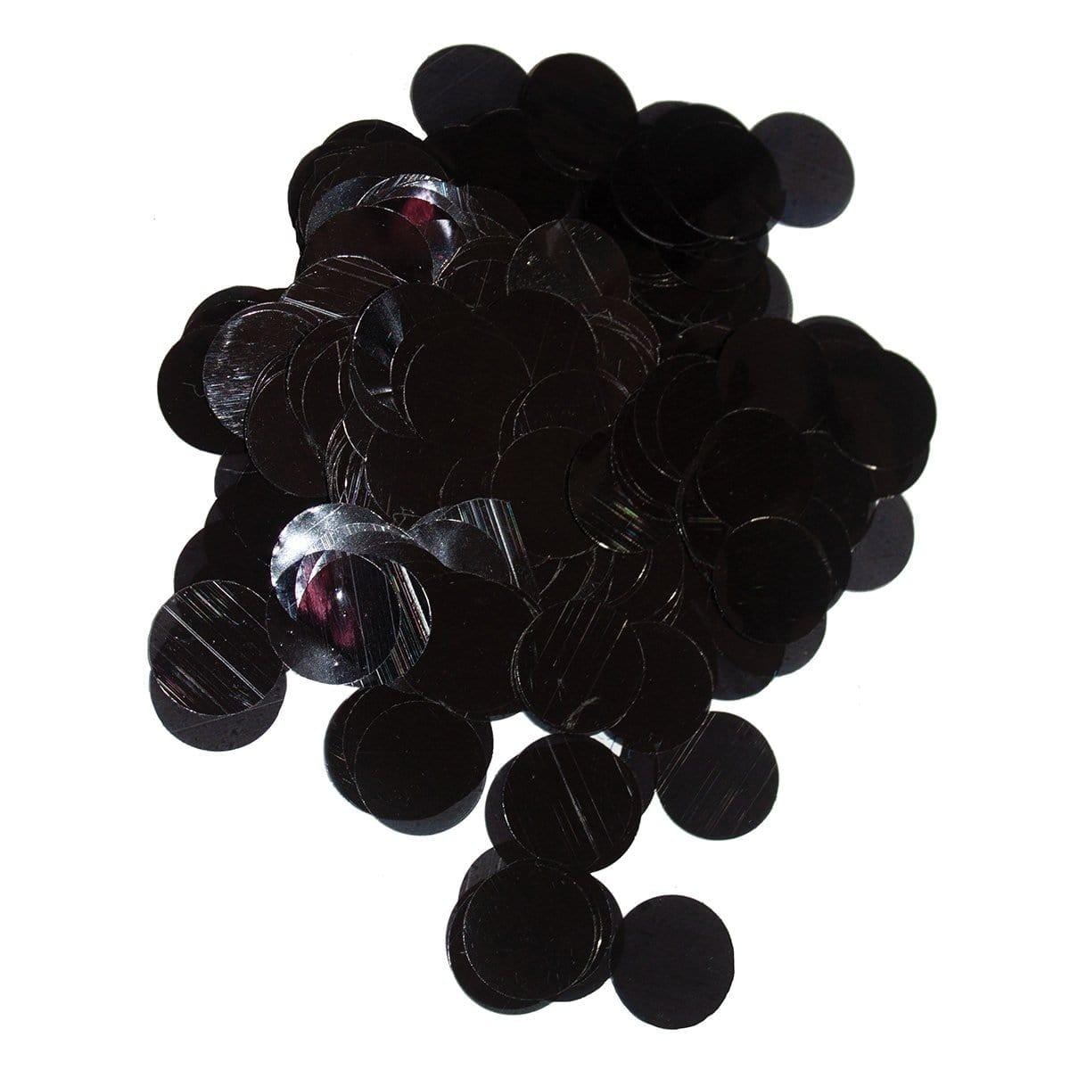 Buy Balloons Black Metallic Circle Confetti sold at Party Expert