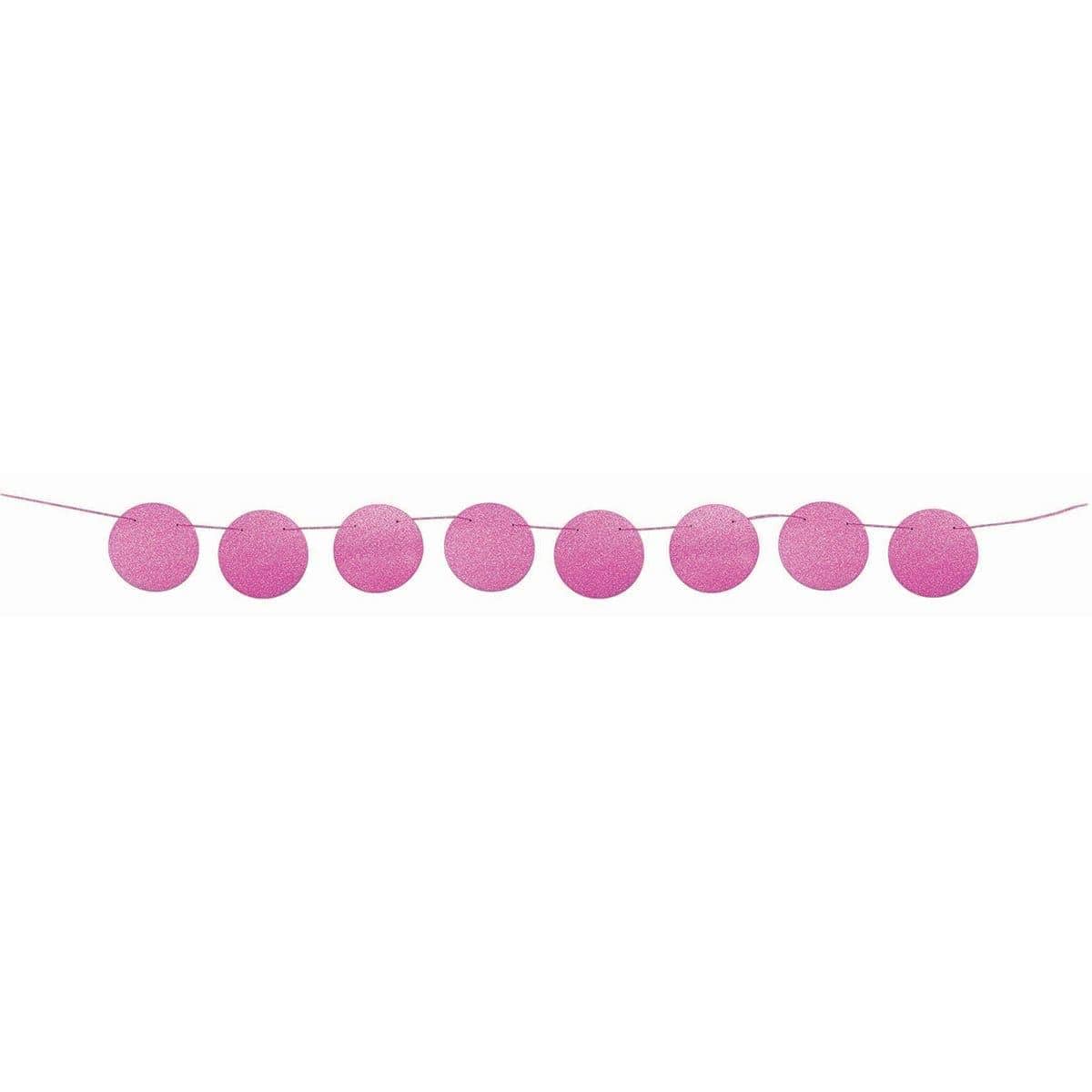 Buy Decorations Diamond Circles Banner 8ft. - Hot Pink sold at Party Expert