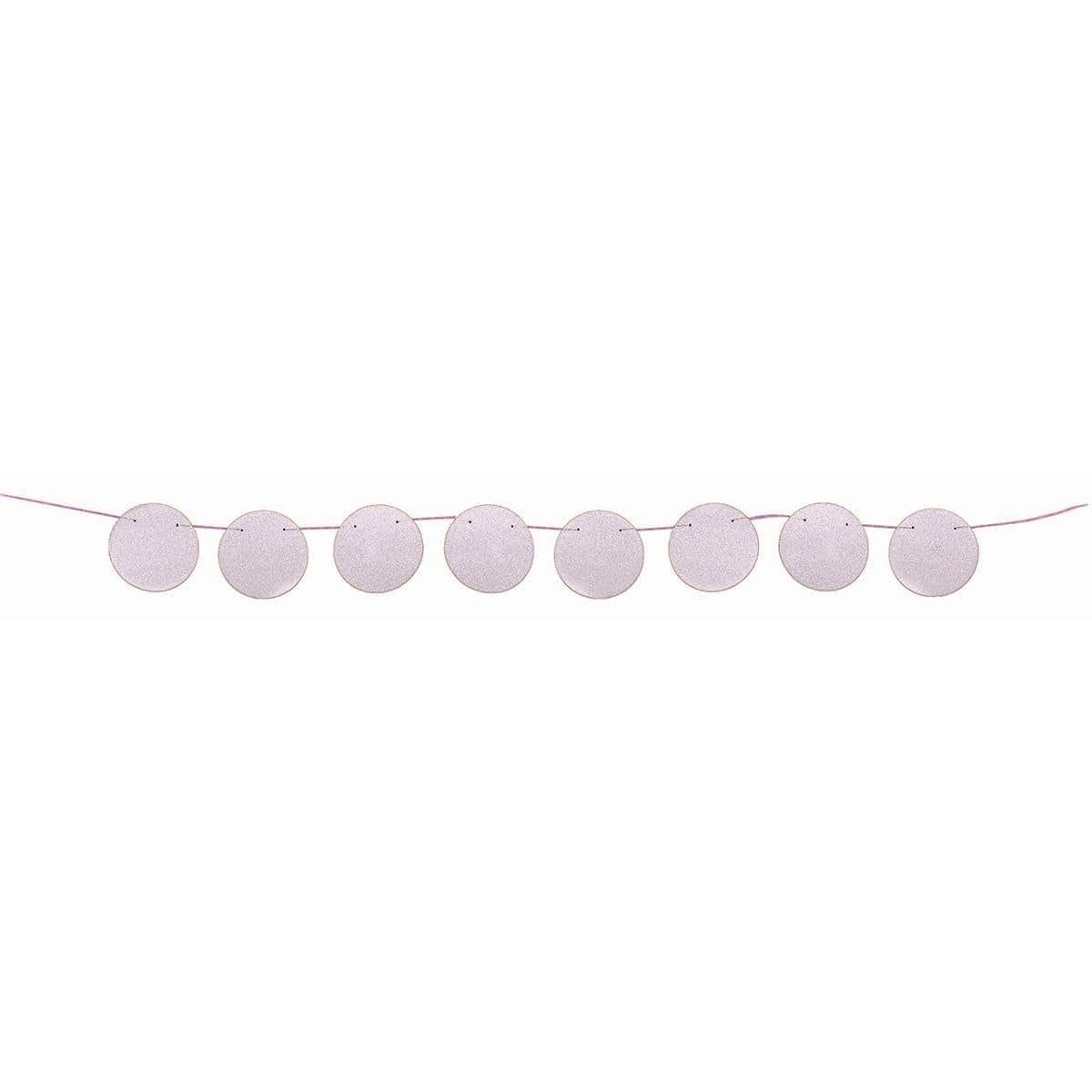 Buy Decorations Diamond Circles Banner 8ft. - Light Pink sold at Party Expert