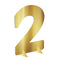 Buy Decorations Number 2 gold standing decoration 24 inches sold at Party Expert