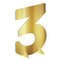 Buy Decorations Number 3 gold standing decoration 24 inches sold at Party Expert