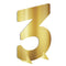 Buy Decorations Number 3 gold standing decoration 7 inches sold at Party Expert