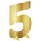 Buy Decorations Number 5 gold standing decoration 7 inches sold at Party Expert