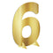 Buy Decorations Number 6 gold standing decoration 24 inches sold at Party Expert