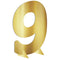 Buy Decorations Number 9 gold standing decoration 7 inches sold at Party Expert