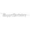 Buy General Birthday Diamond Banners 7 In. - Happy Birthday - Silver sold at Party Expert