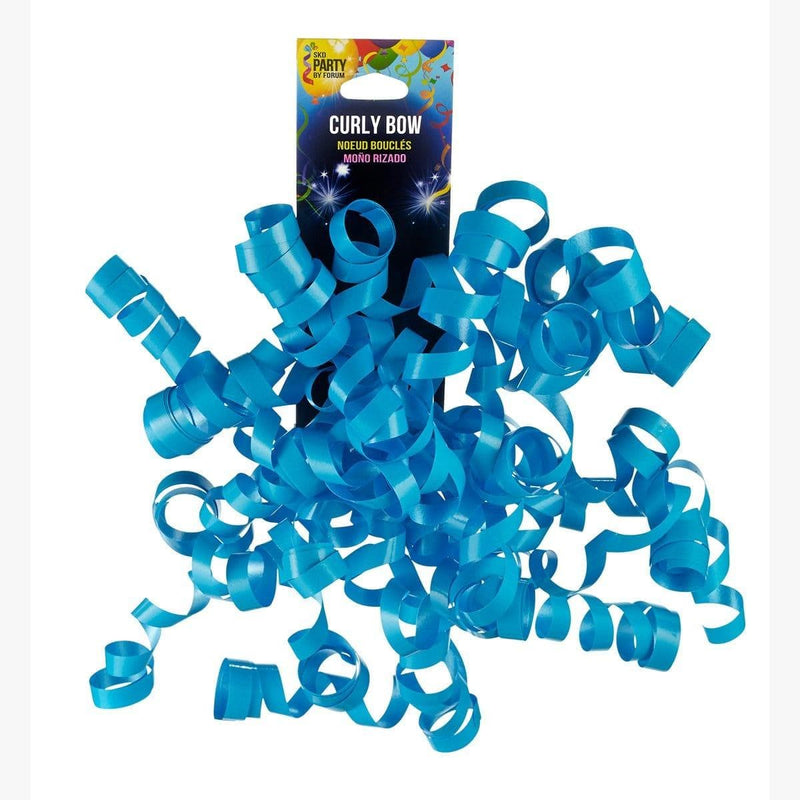 Buy Gift Wrap & Bags Curly Bow - Neon Blue sold at Party Expert