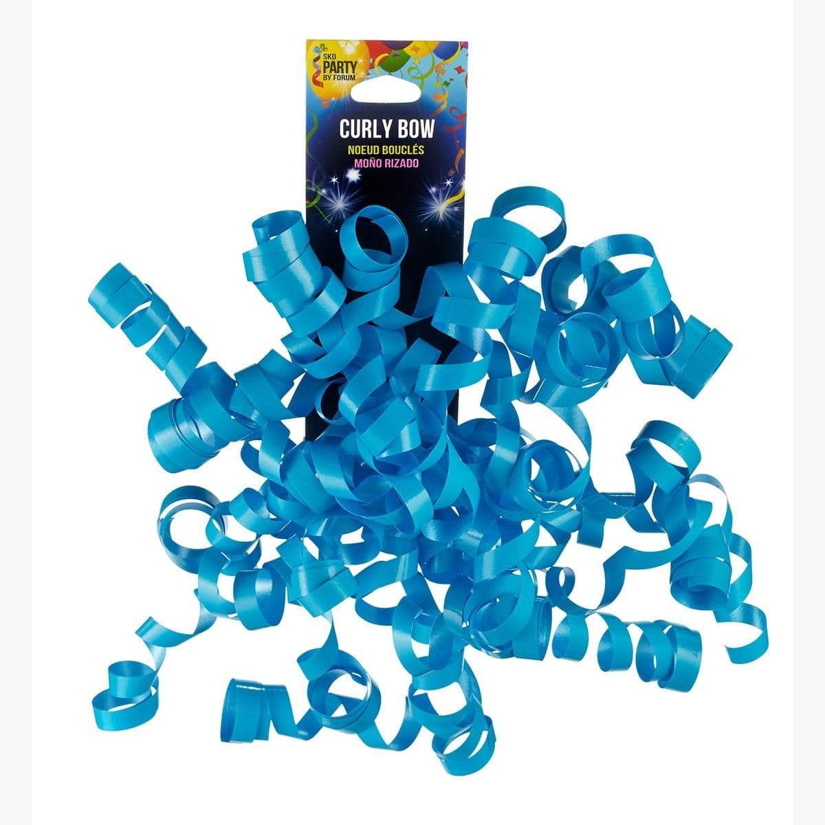 Buy Gift Wrap & Bags Curly Bow - Neon Blue sold at Party Expert