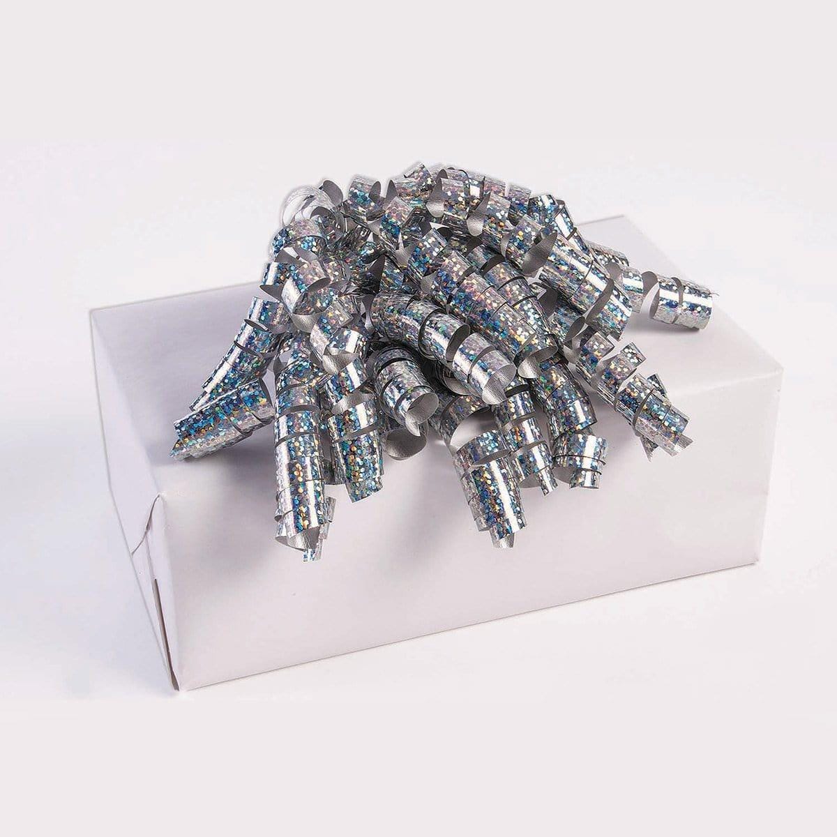 Buy Gift Wrap & Bags Curly Bows - Silver sold at Party Expert