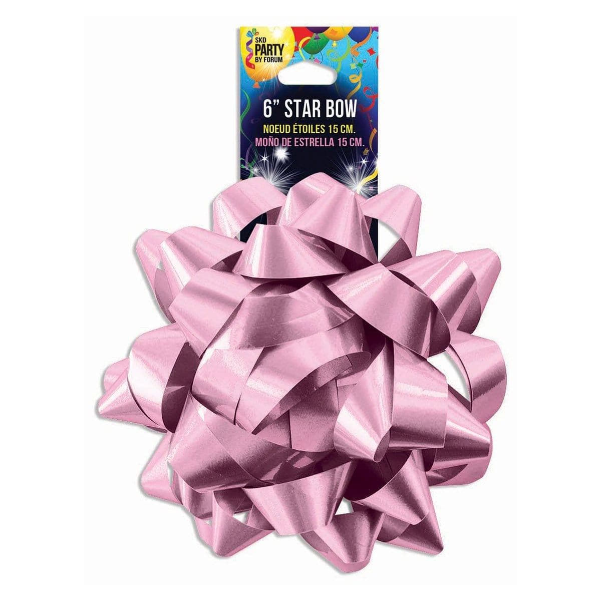 Buy Gift Wrap & Bags Star Bow 6 In. - Light Pink sold at Party Expert