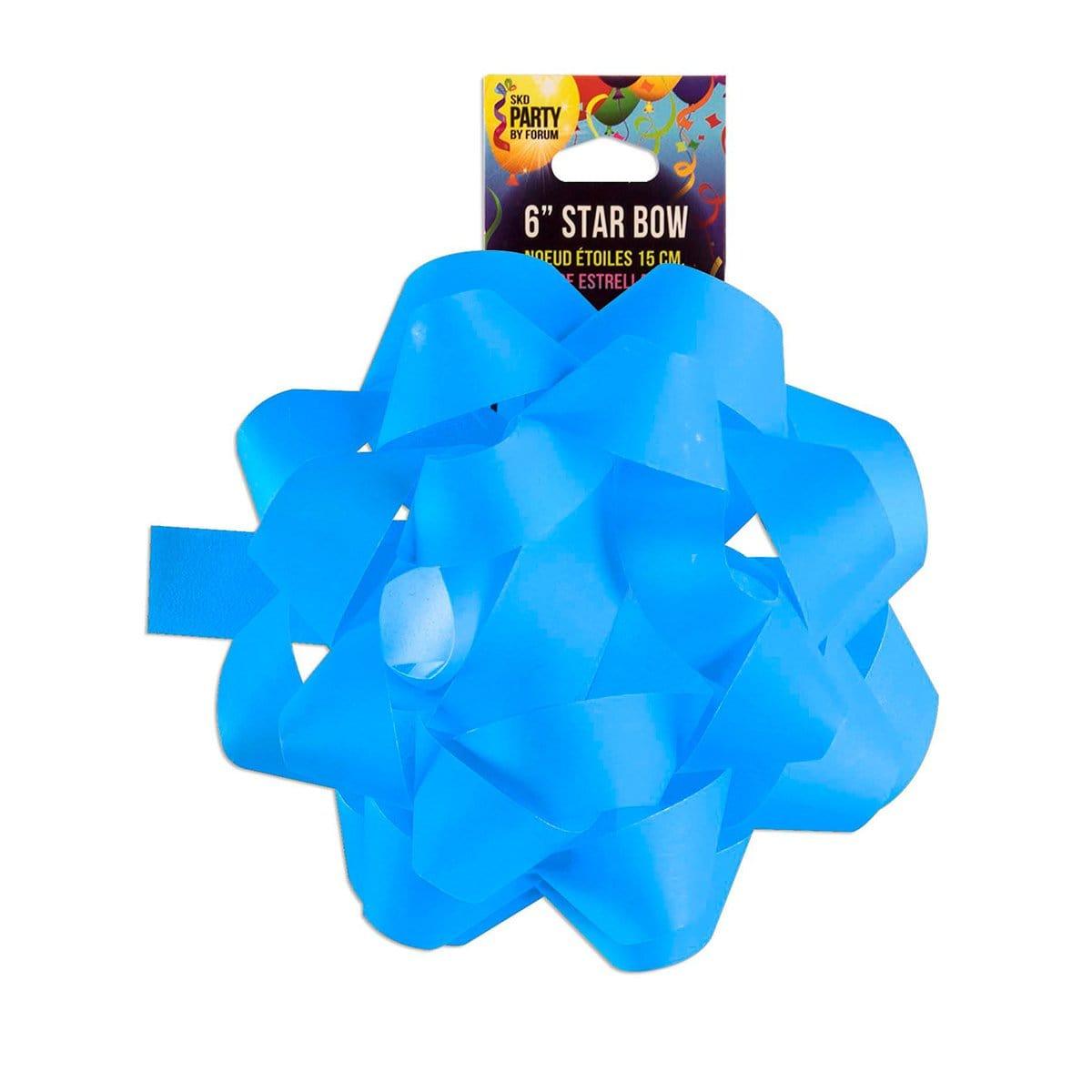 Buy Gift Wrap & Bags Star Bow 6 In. - Neon Blue sold at Party Expert