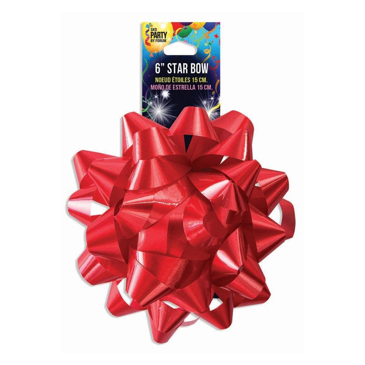 Buy Gift Wrap & Bags Star Bow 6 In. - Red sold at Party Expert