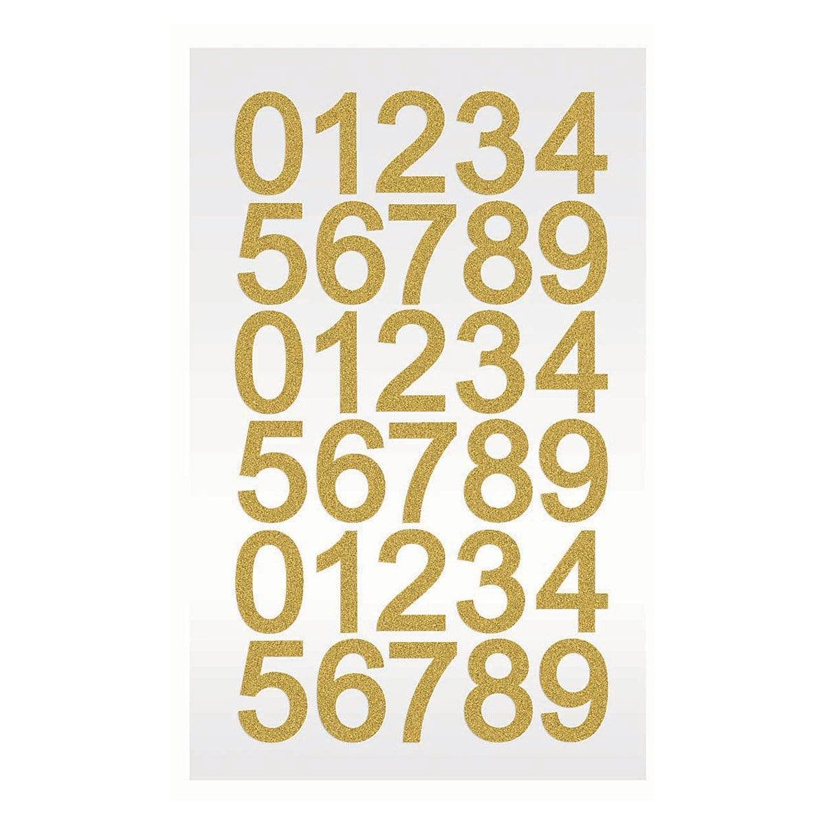 Buy Wedding Diamonds Stickers - Numbers - Gold sold at Party Expert
