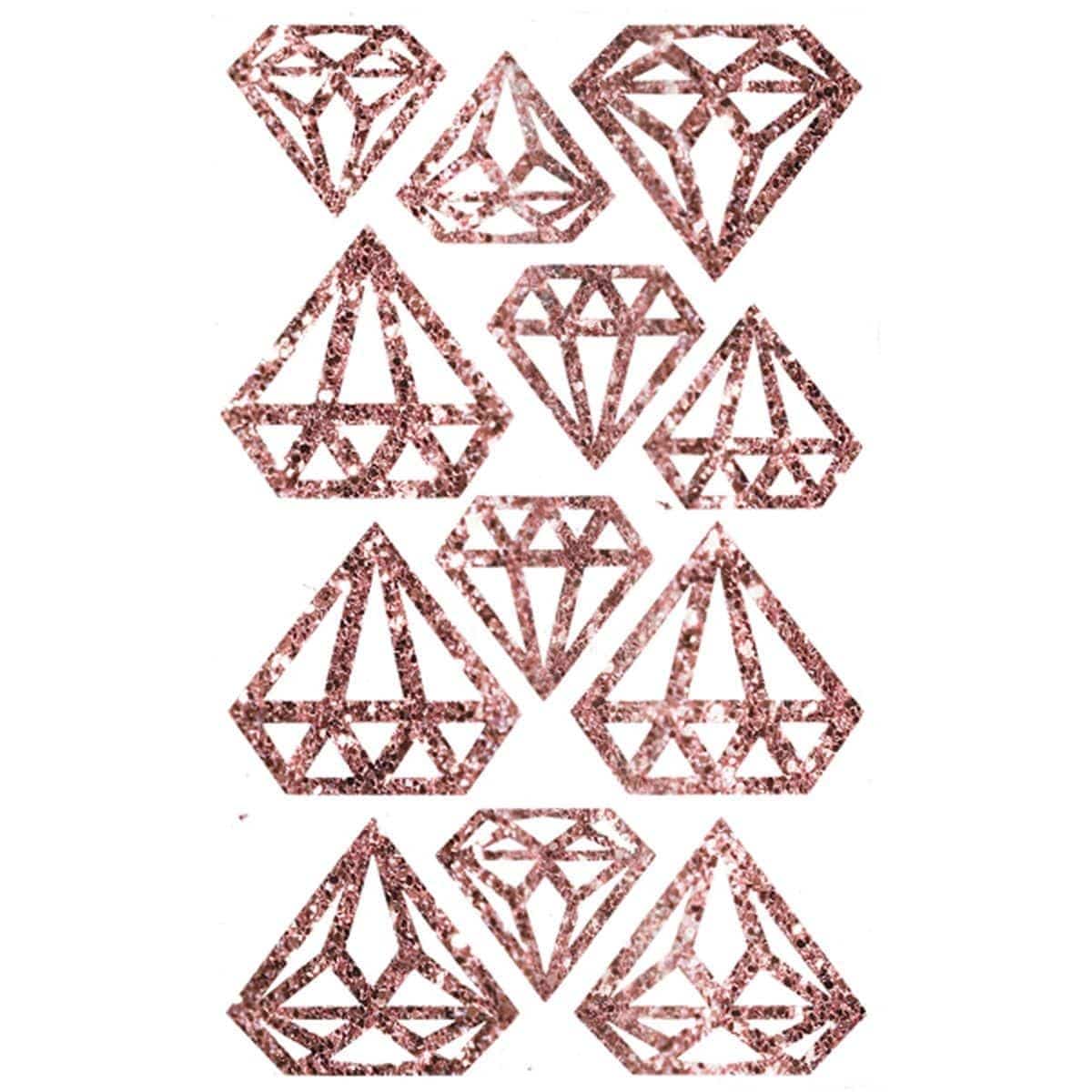 Buy Wedding Stickers - Diamond - Rose Gold sold at Party Expert