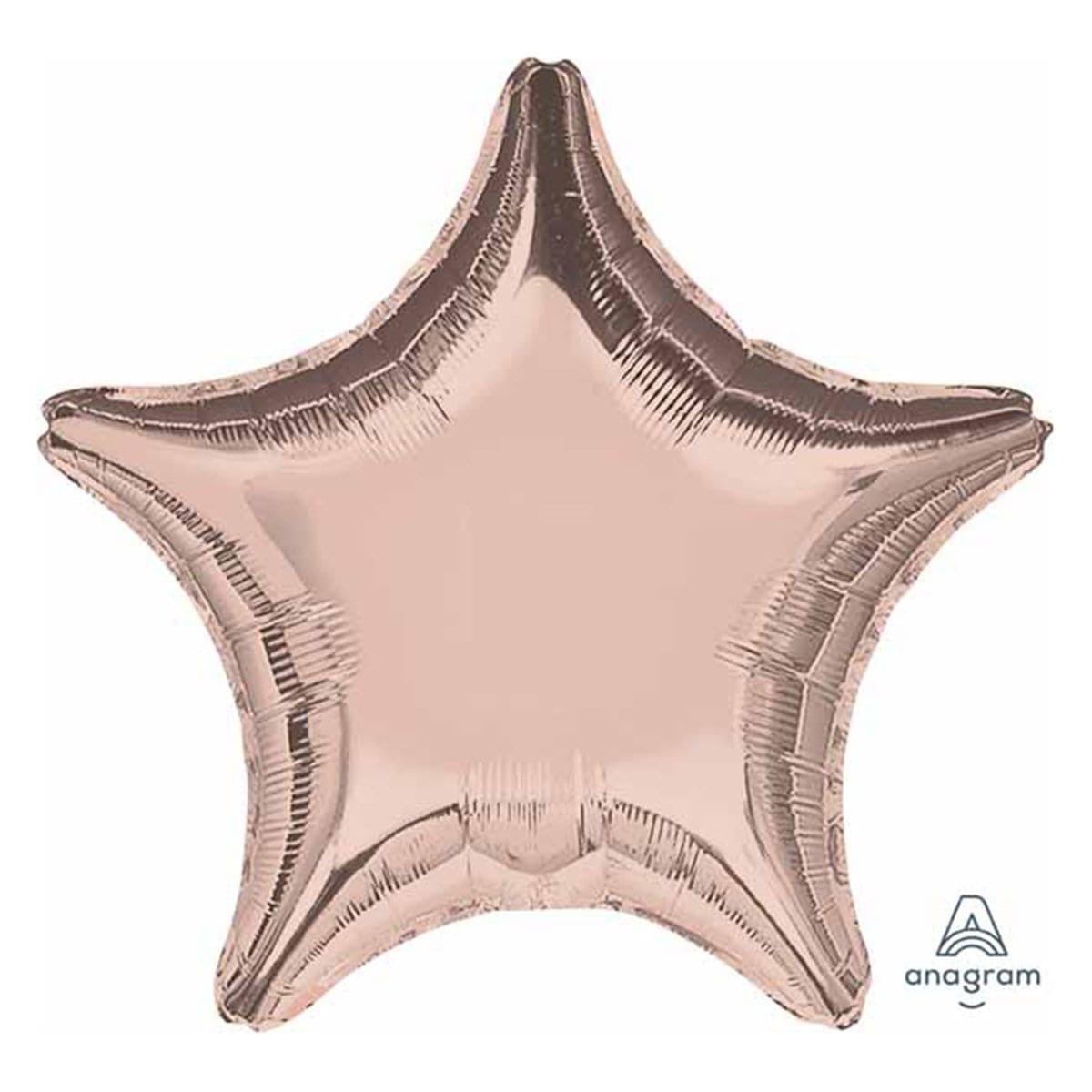 Rose Gold Star Foil Balloon, 18 Inches | Party Expert