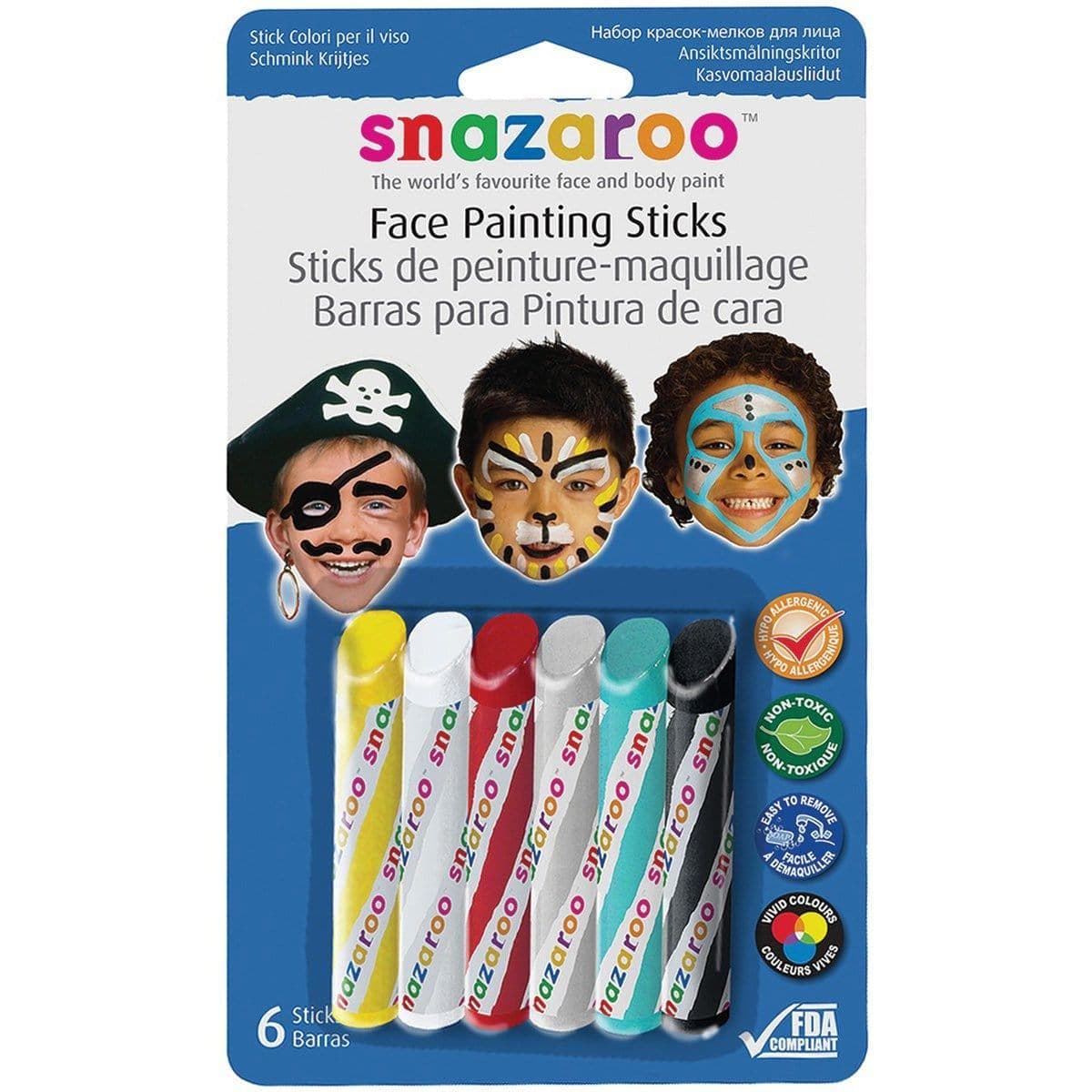 Buy Costume Accessories Face painting stick set for boys, 6 per package sold at Party Expert