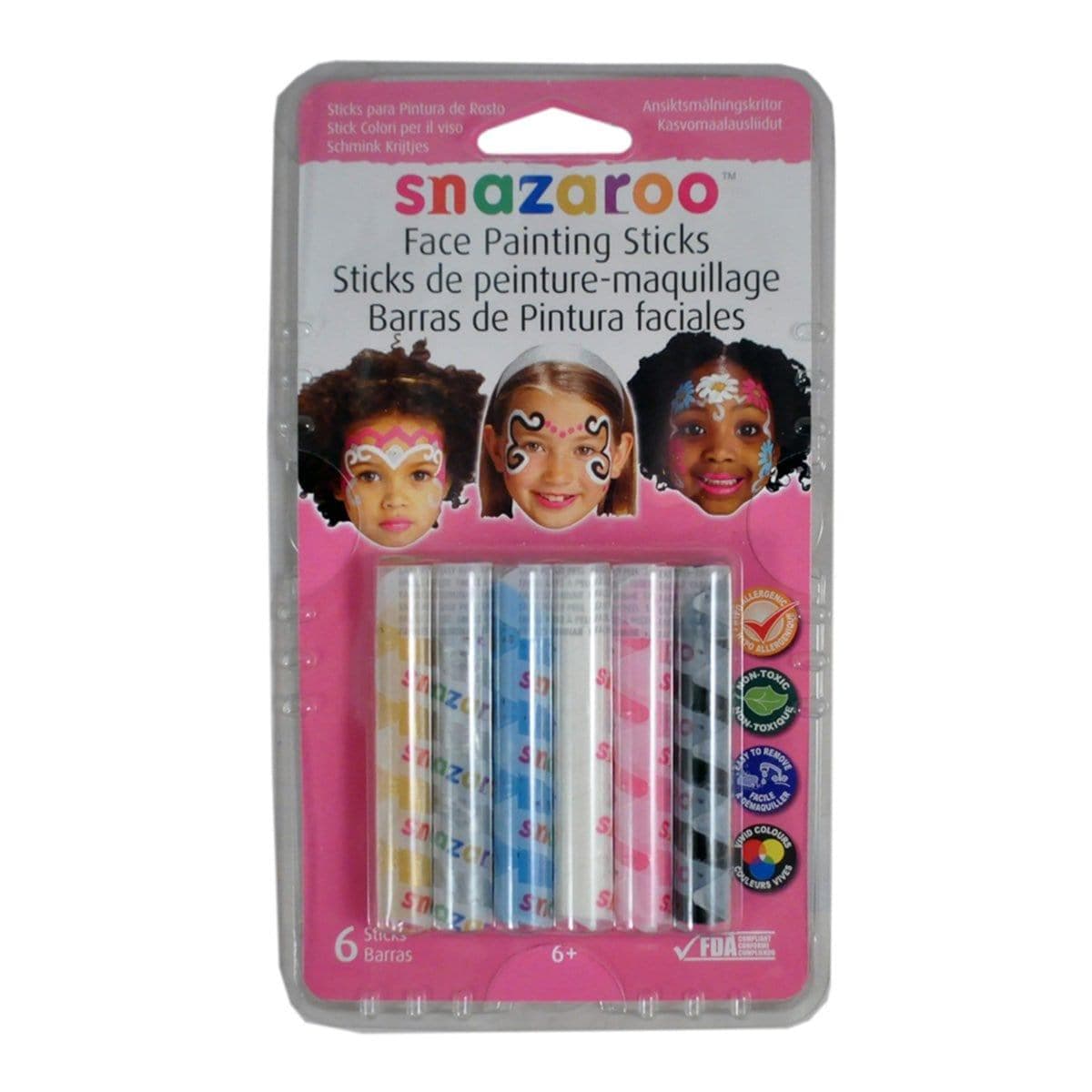 Buy Costume Accessories Face painting stick set for girls, 6 per package sold at Party Expert