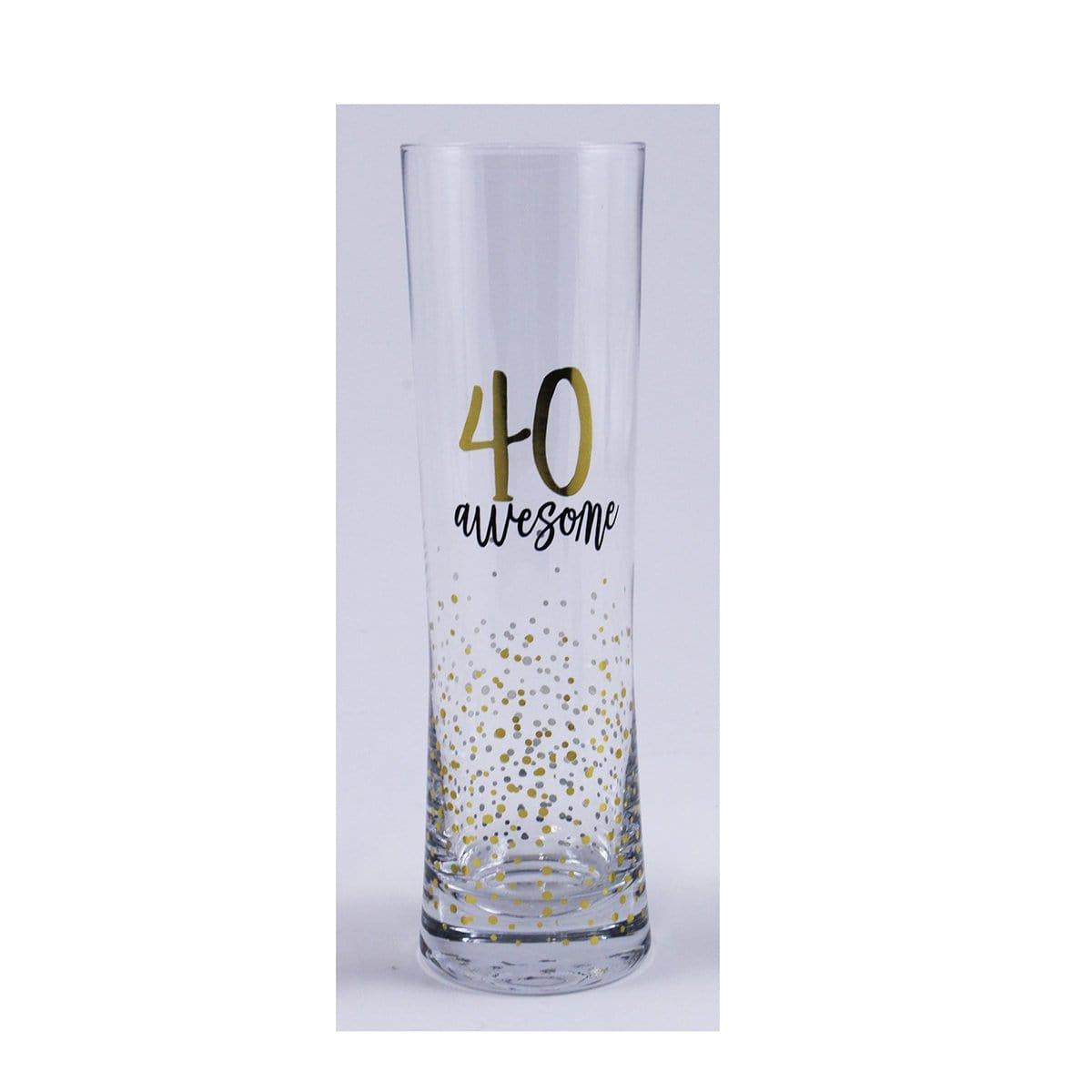Buy Age Specific Birthday Beer Glass - 40 Awesome sold at Party Expert