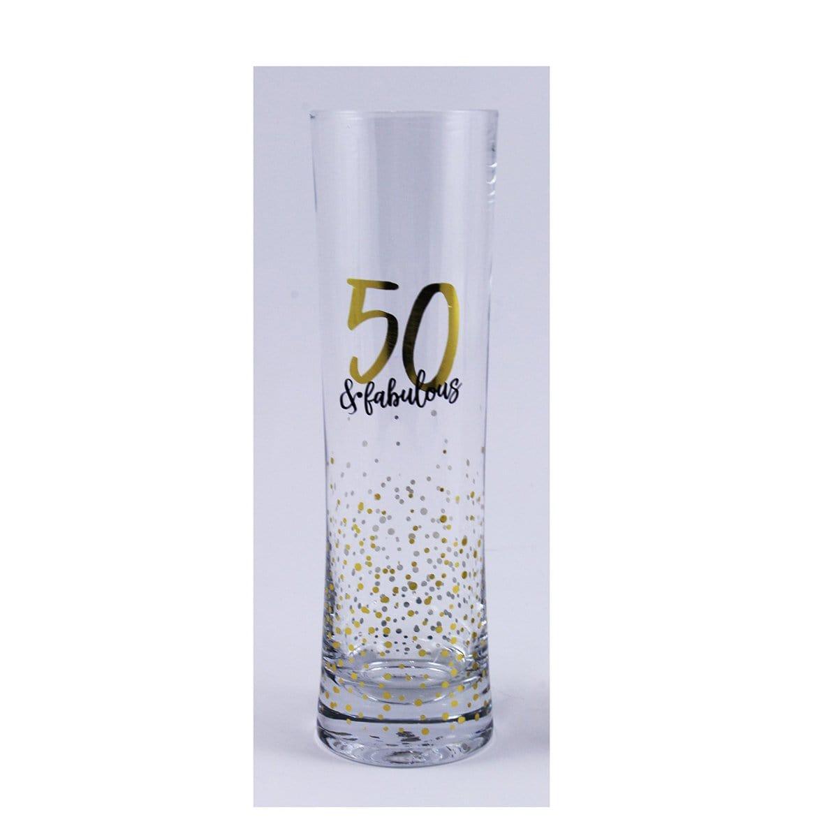 Buy Age Specific Birthday Beer Glass - 50 Fabulous sold at Party Expert