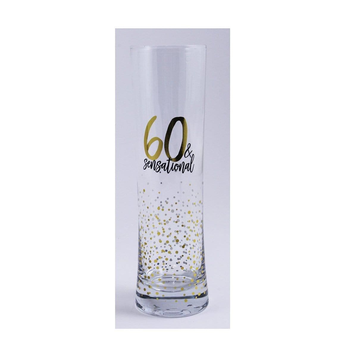 Buy Age Specific Birthday Beer Glass - 60 Sensational sold at Party Expert