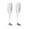 SPLASH INTERNATIONAL MARKETING INC. Wedding Groom and Bride Champagne Flutes, 2 Count