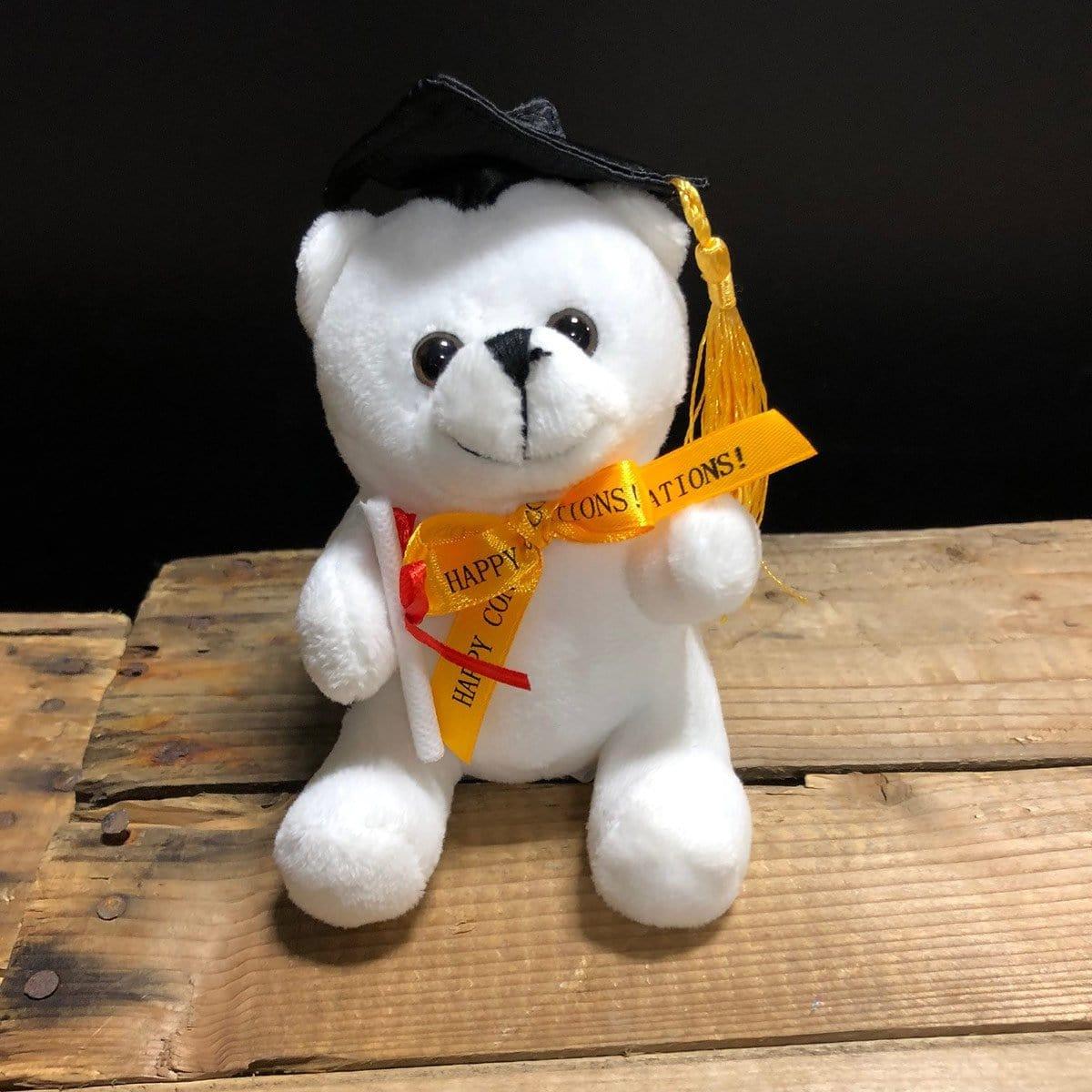 Buy Graduation White Grad Bear W/black Cap 5.5 In. sold at Party Expert