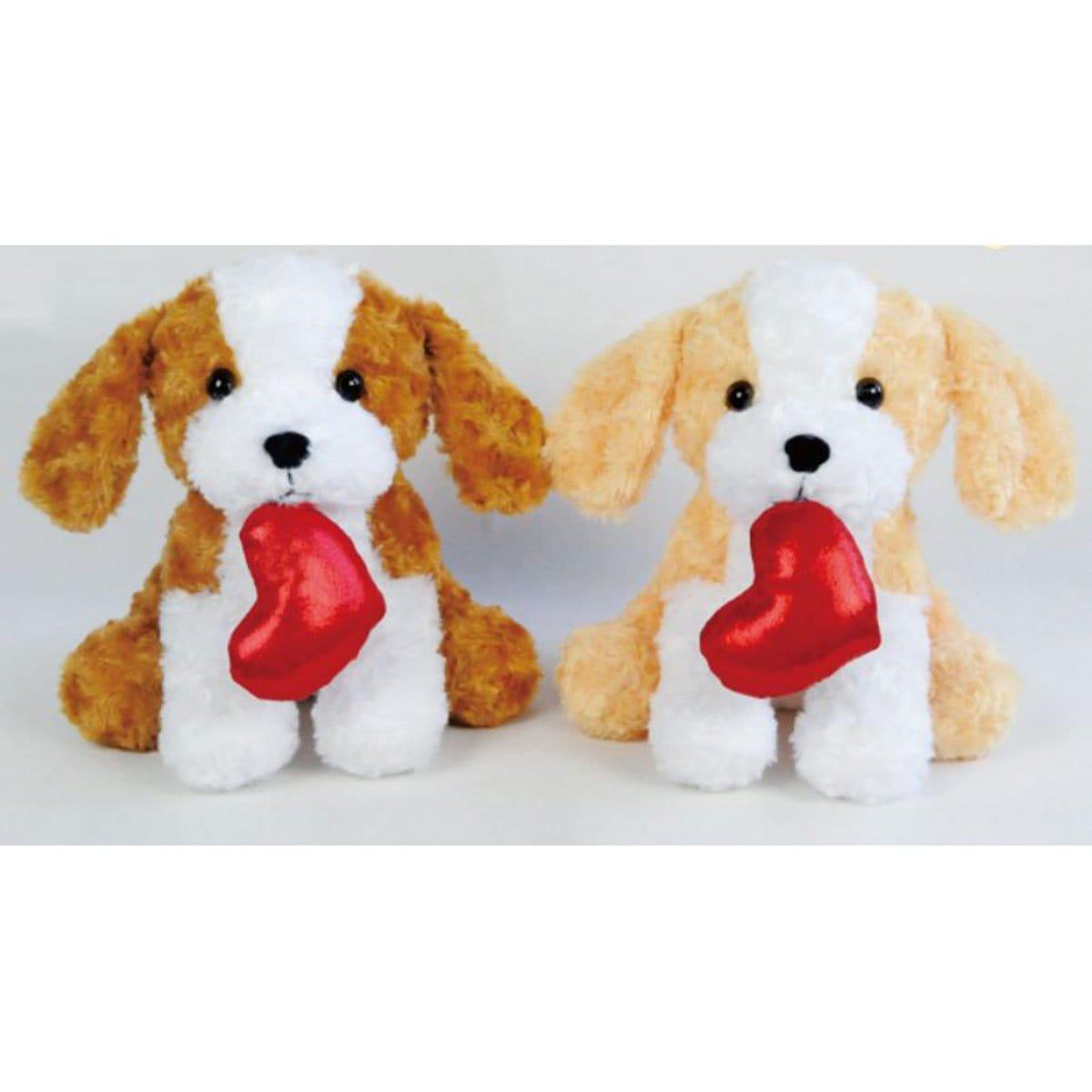 Buy Valentine's Day Dog Plush with Heart, Assortment, 1 Count sold at Party Expert