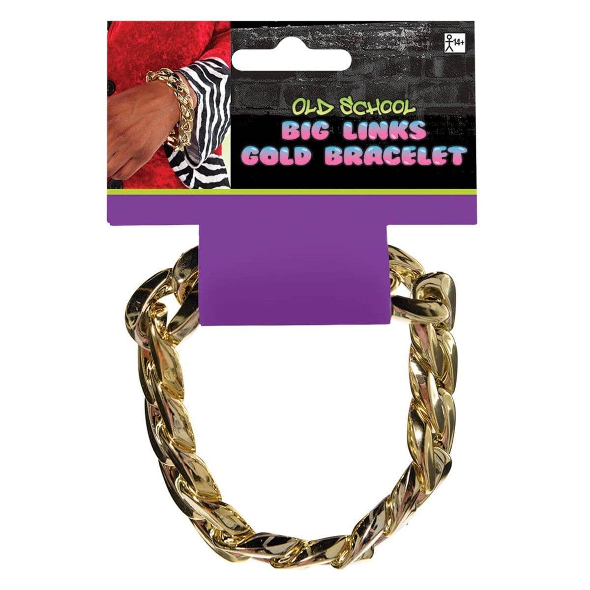 Buy Costume Accessories Big links gold bracelet sold at Party Expert