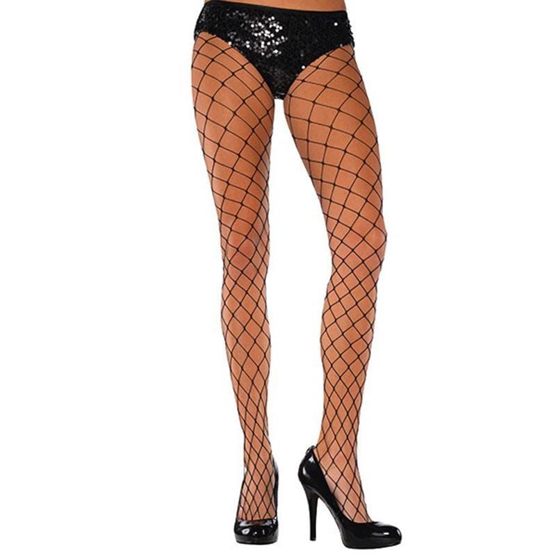 Buy Costume Accessories Black big diamond net stocking for women sold at Party Expert