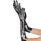 Buy Costume Accessories Black & bone long skeleton gloves for adults sold at Party Expert