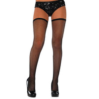 Buy Costume Accessories Black fishnet thigh highs for women sold at Party Expert