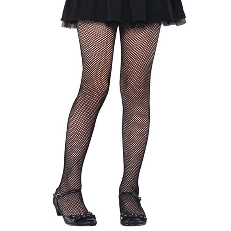 Buy Costume Accessories Black fishnet tights for girls sold at Party Expert