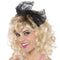 Buy Costume Accessories Black lace headband with bow for adults sold at Party Expert