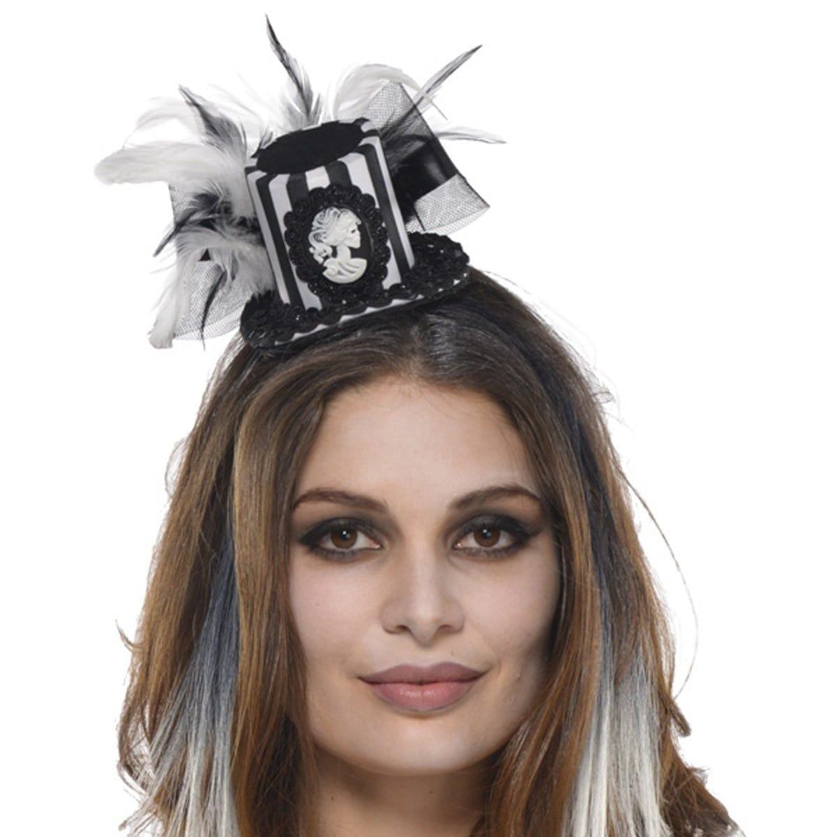 Buy Costume Accessories Bone deluxe fashion mini hat for adults sold at Party Expert