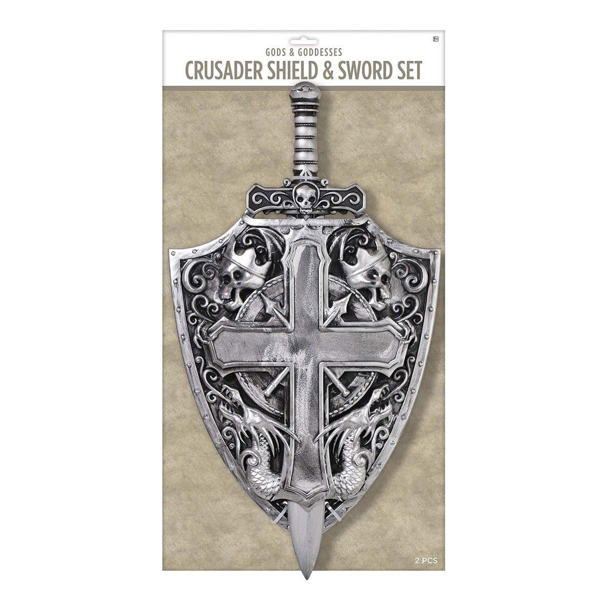 Buy Costume Accessories Crusader Shield & Sword Set sold at Party Expert