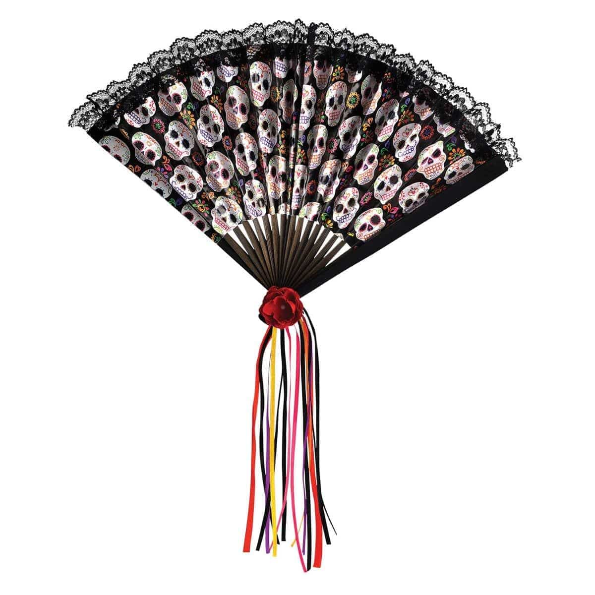 Buy Costume Accessories Day of the dead fan sold at Party Expert