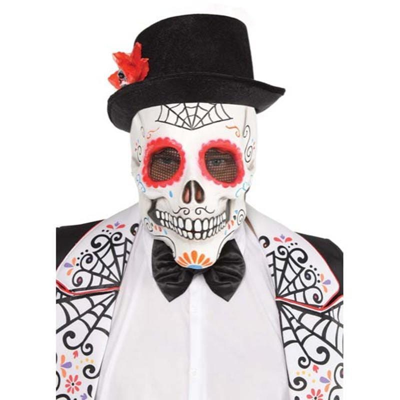 Buy Costume Accessories Day of the dead sugar skull mask sold at Party Expert
