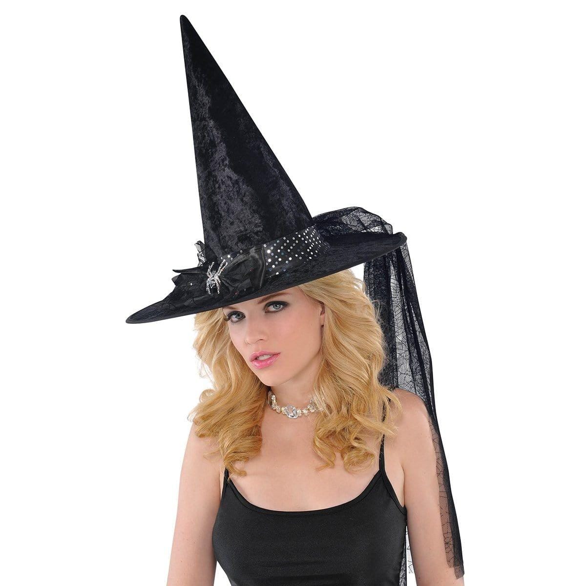 Buy Costume Accessories Fancy witch hat for adults sold at Party Expert