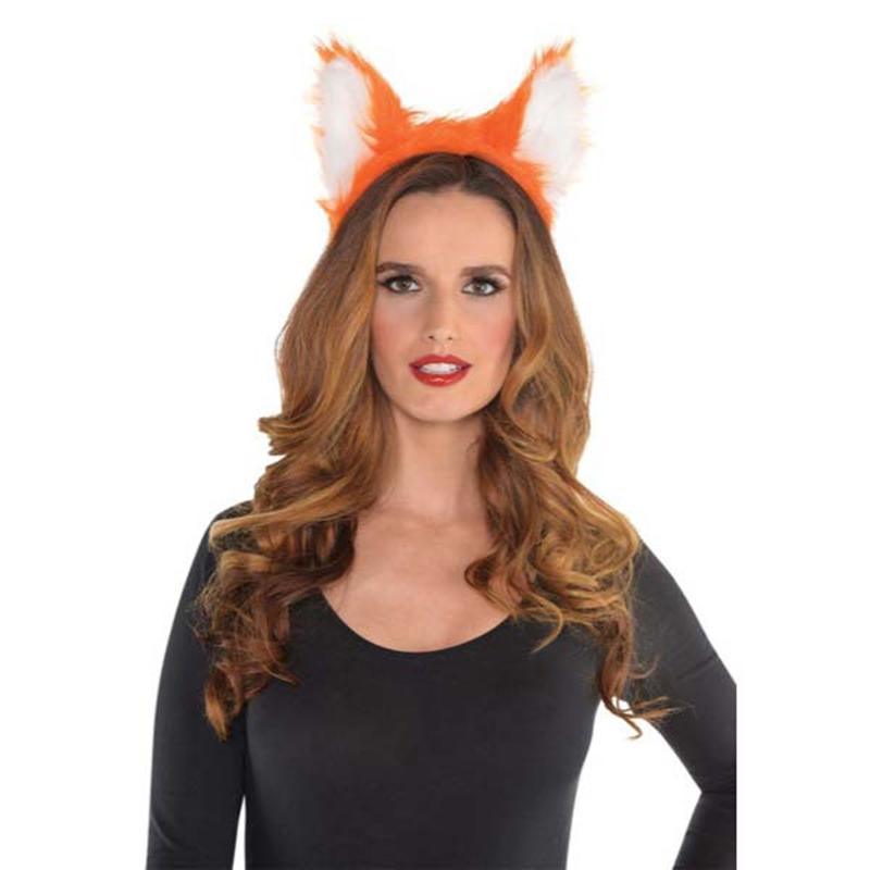 Buy Costume Accessories Furry fox ears headband for adults sold at Party Expert