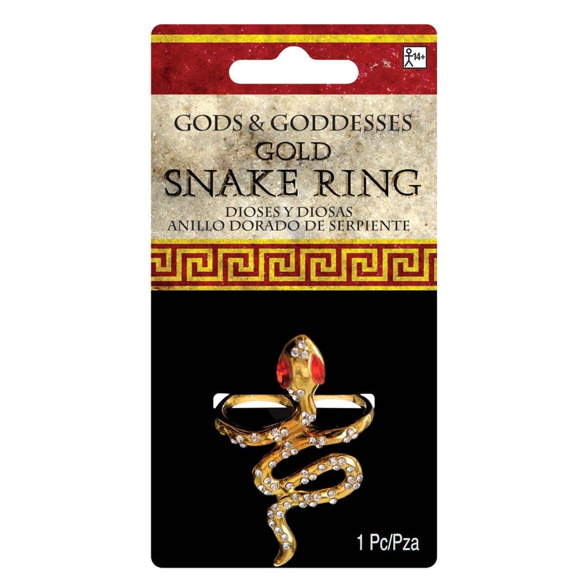 Buy Costume Accessories Gold egyptian snake ring sold at Party Expert