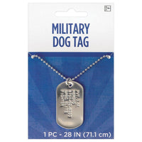 Buy Costume Accessories Military Silver Dog Tag sold at Party Expert