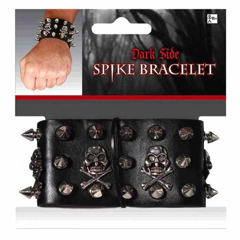 Buy Costume Accessories Spike bracelet with skulls sold at Party Expert