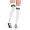 Buy Costume Accessories White & black striped thigh high socks for women sold at Party Expert