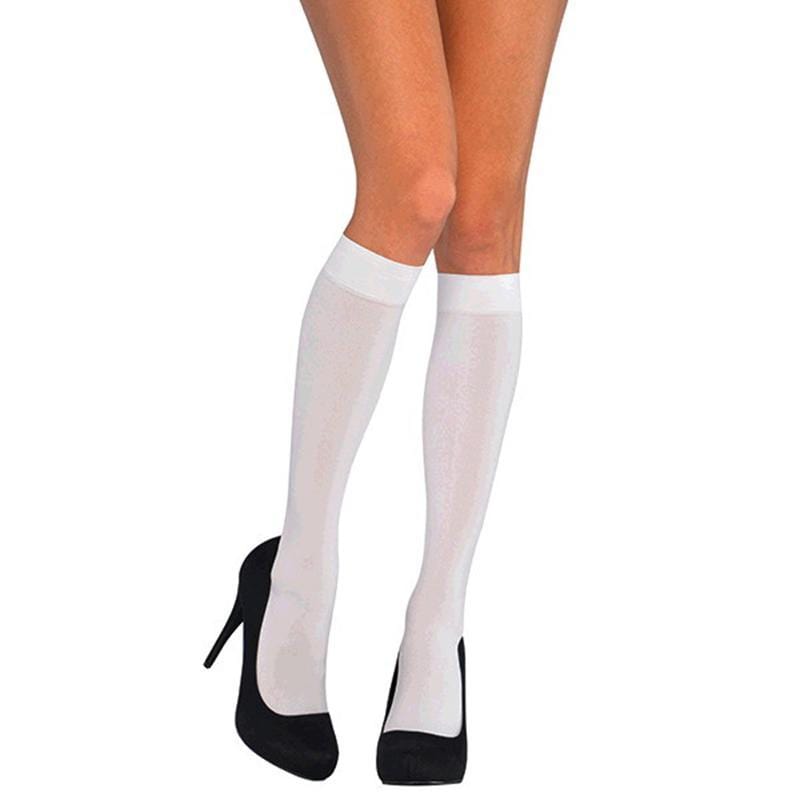 Buy Costume Accessories White knee high socks for women sold at Party Expert