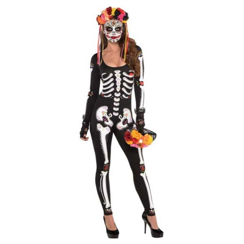 Buy Costumes Day of the Dead Catsuit for Adults sold at Party Expert