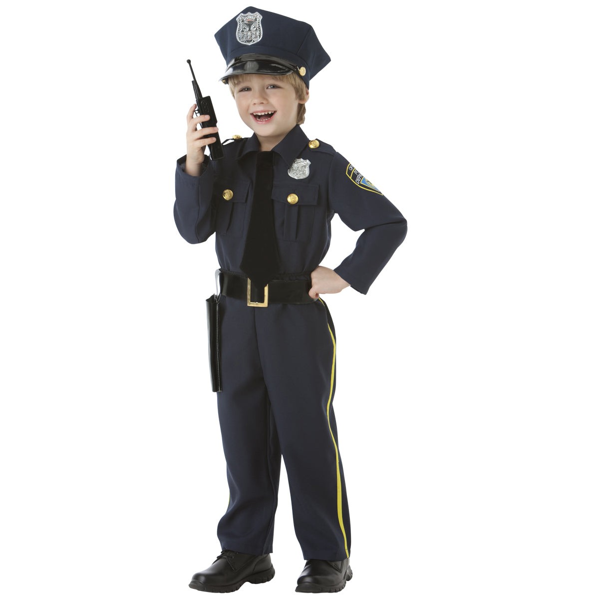 SUIT YOURSELF COSTUME CO. Costumes Police Officer Costume for Kids, Blue and Black Jumpsuit