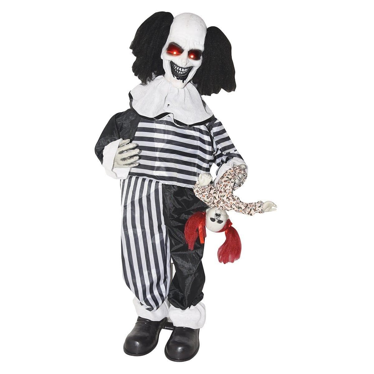 Buy Halloween Animated creepy clown with doll sold at Party Expert