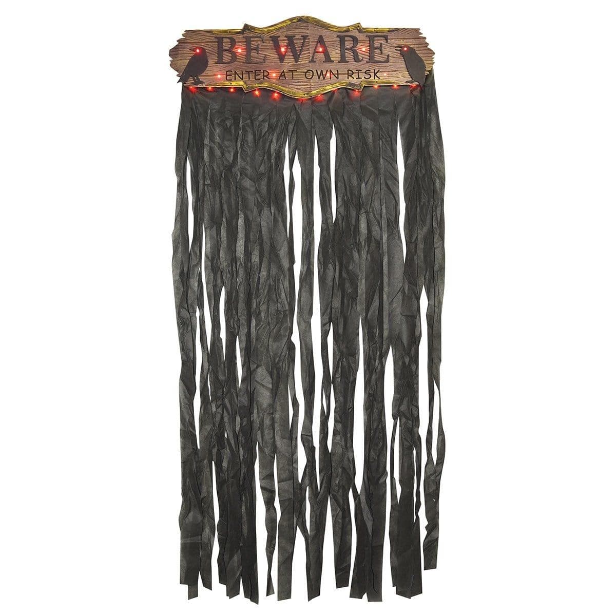 Buy Halloween Beware light-up door decoration sold at Party Expert