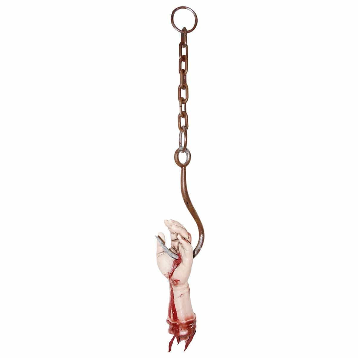 Buy Halloween Bloody hand on hook sold at Party Expert